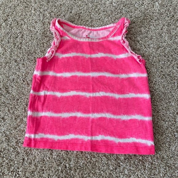 Circo baby girls toddler girls hot pink white tank t-shirt tee size 12 months - Picture 6 of 6